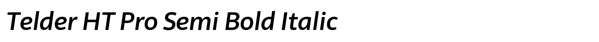 Telder HT Pro Semi Bold Italic image
